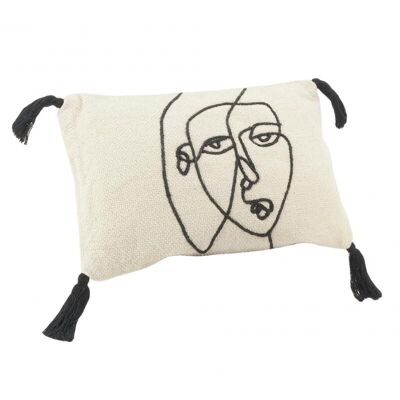 Coussin en coton Visage-NCO2631