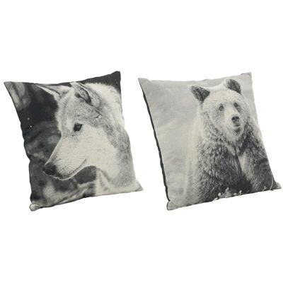 Coussins ours et loup en coton-NCO2670