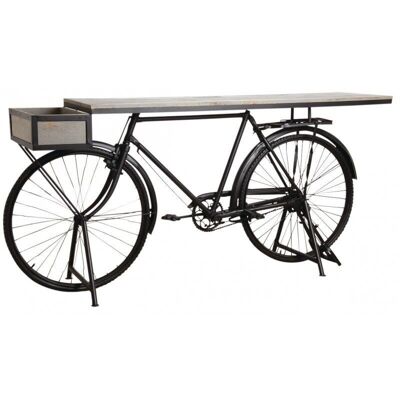 Consola de bicicleta con bandeja de madera-NCS1430