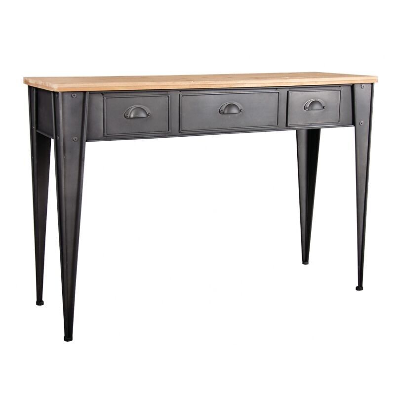 Consolle in metallo e legno-NCS1470