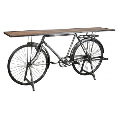 Consola de bicicleta en metal y madera-NCS1580