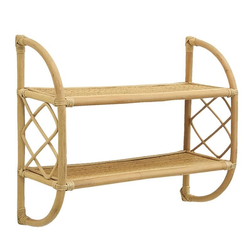 Natural rattan wall shelf-NEM1380
