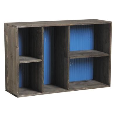 Shelf in wood and zinc-NET2070