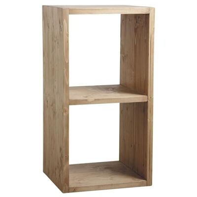 Shelf 2 niches in honey waxed spruce-NET2122