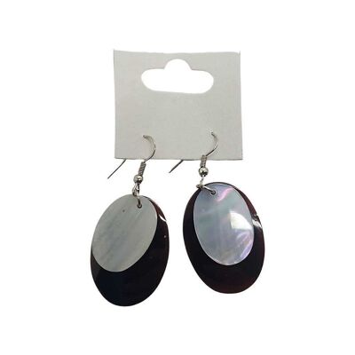 Vie Naturals Oval Seashell Earring