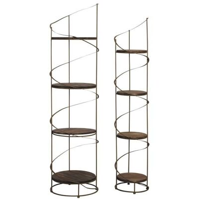 Round shelves in wood and metal-NET243S