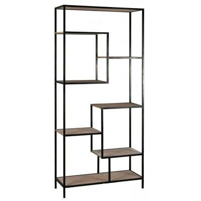 Unstructured shelf in pine and metal-NET2580