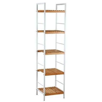 Shelf in metal and openwork bamboo-NET2605