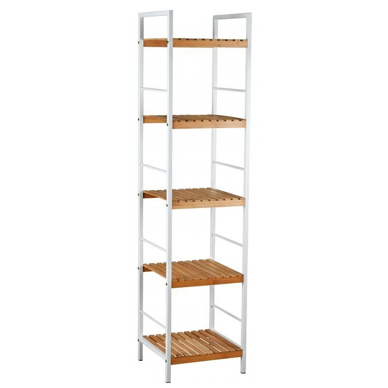 Estante en metal y bambú calado-NET2605