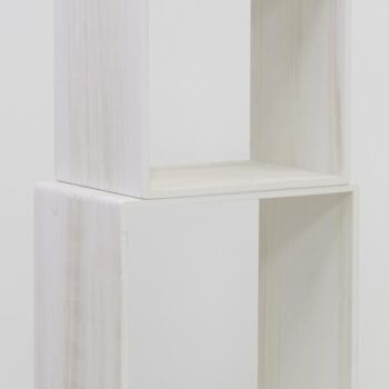 S/5 étagères carrées en bois blanc-NET267S 2