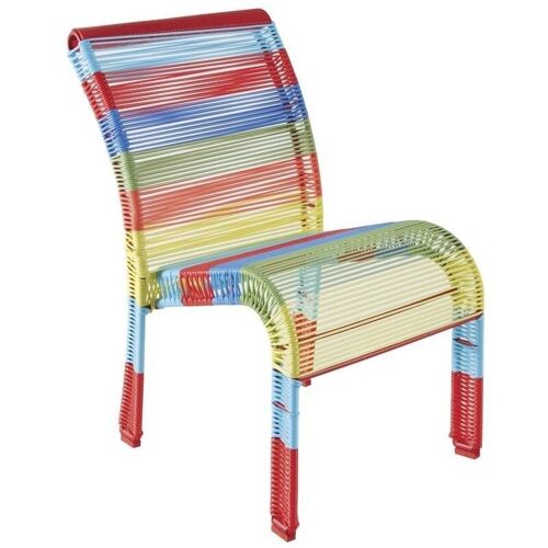 Chaise enfant en polyrésine et métal laqué multicolore-NFE1460