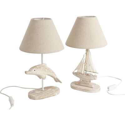 Sea-themed wooden lamp-NLA1320