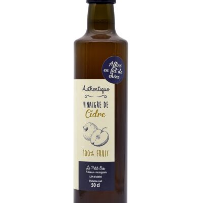 Vinaigre de Cidre Bio avec la Mère - affiné en fût de chêne 100% fruit