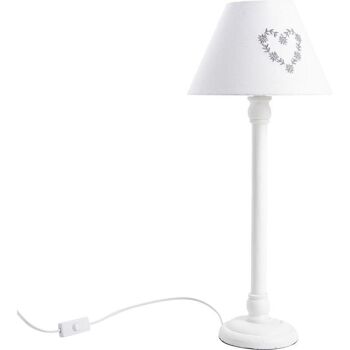 Lampe en bois motif coeur-NLA1640