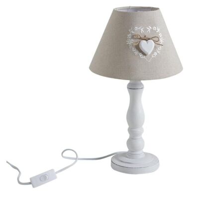 Wooden lamp with heart-NLA1730