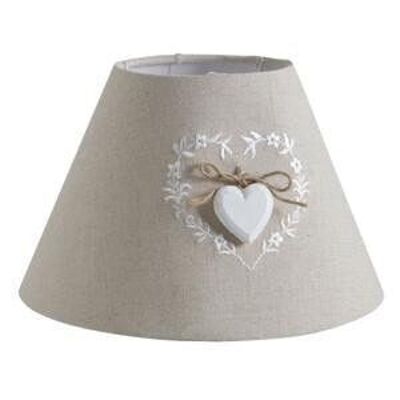 Cotton lampshade with heart-NLA1740