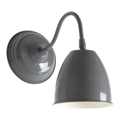 Lampada da parete in metallo laccato grigio-NLA1870