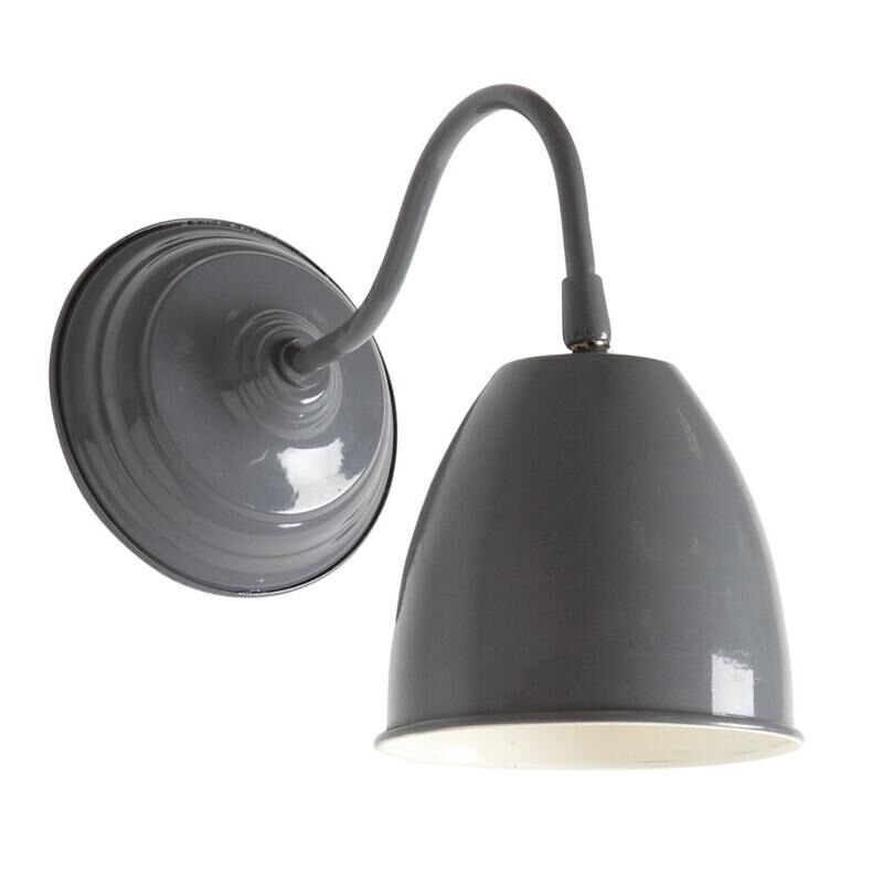 Lampada da parete in metallo laccato grigio-NLA1870