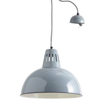 Lampe aus graugrün lackiertem Metall-NLA1950-5