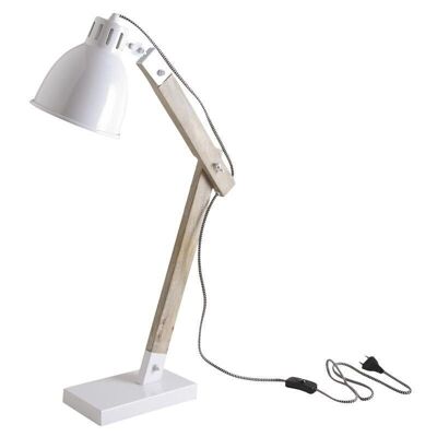 Desk lamp in lacquered metal and wood-NLA1970