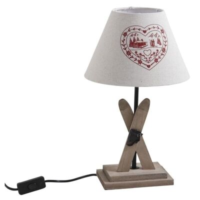 Lamp with wooden base-NLA2020