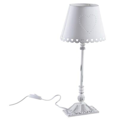 Antique white metal table lamp-NLA2110