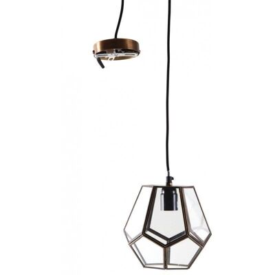 Pendant lamp in brass and glass-NLA2130V