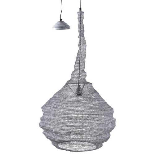 Lampe suspension en métal gris blanchi-NLA2141