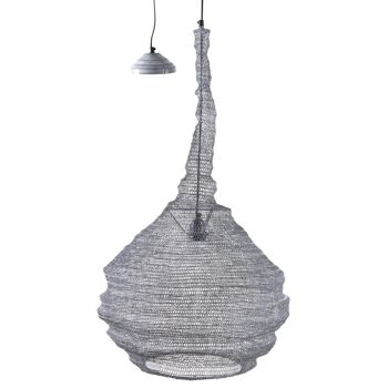 Lampe suspension en métal gris blanchi-NLA2141 1