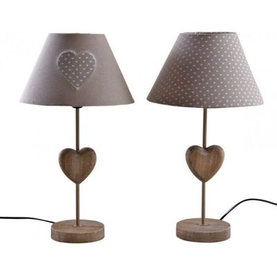Wooden heart lamp-NLA2240