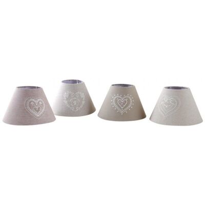Cotton and linen heart lampshade-NLA2250