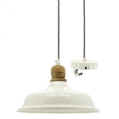 Pendant lamp in lacquered metal and wood-NLA2481