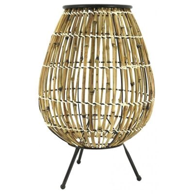 Floor lamp in natural rattan and metal-NLA2660