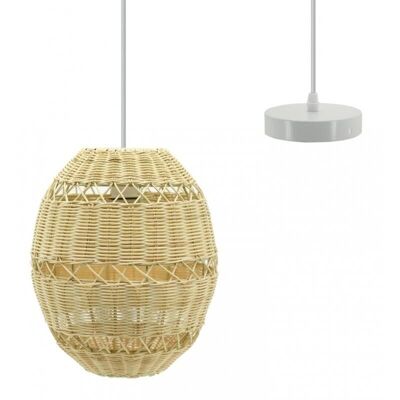 Ball suspension in natural rattan and metal-NLA2771