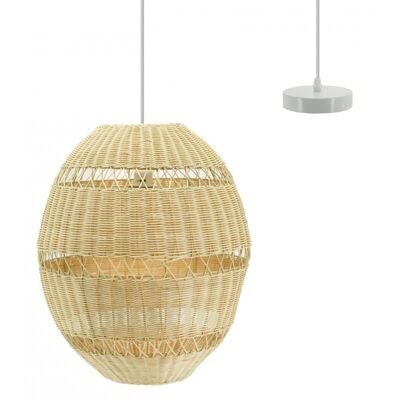 Ball suspension in natural rattan and metal-NLA2773