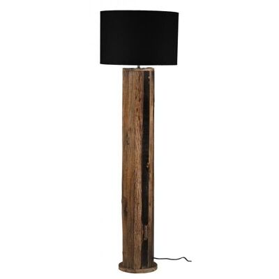 Lampe sur pied en bois recyclé et coton-NLA3050