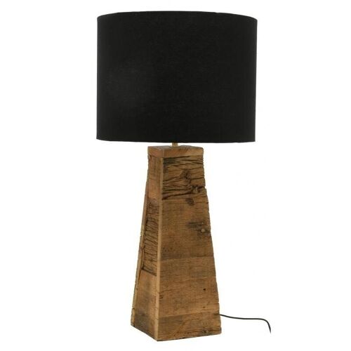 Lampe trapèze en bois recyclé et coton-NLA3070
