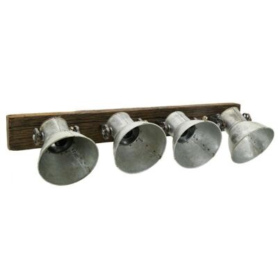 Applique 4 lampes en bois recyclé et métal-NLA3082