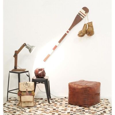 Table lamp in recycled wood and metal Archi-NLA3120