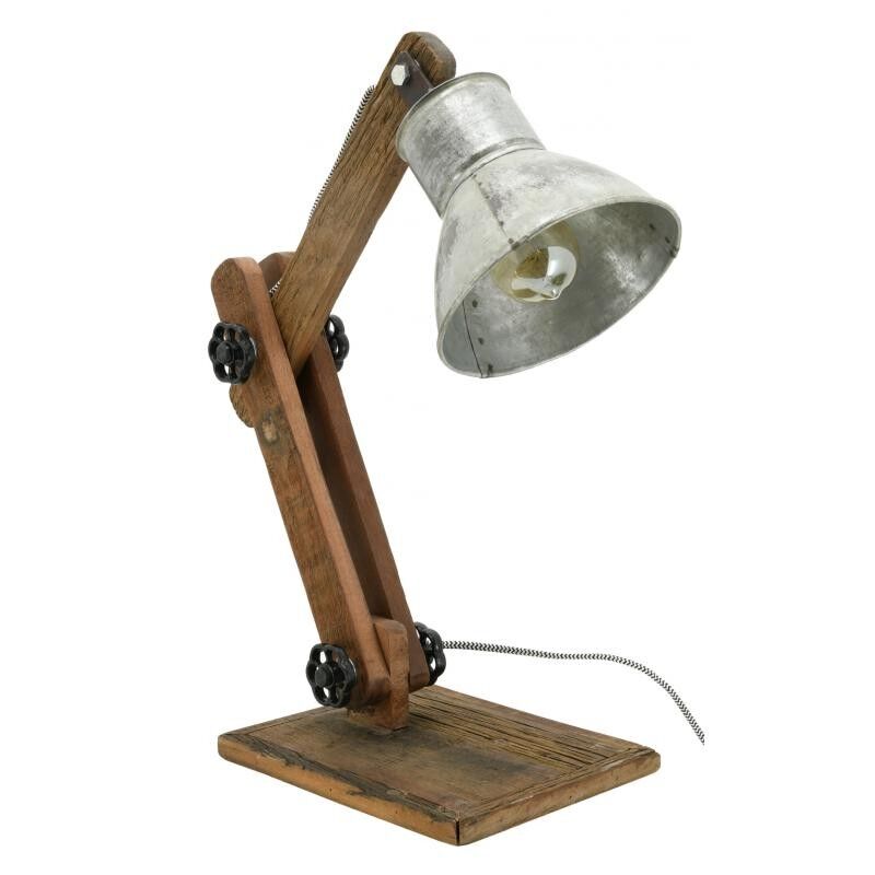 Tischlampe aus recyceltem Holz und Metall Archi-NLA3120