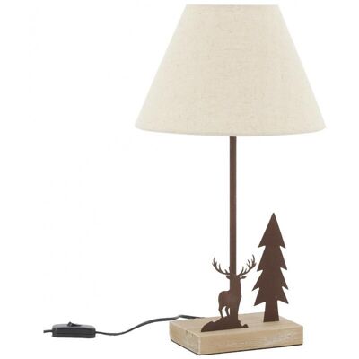 Lampada in metallo e legno-NLA3170