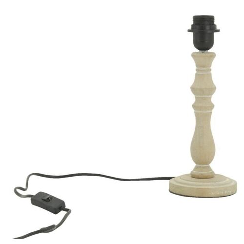 Pied de lampe en bois naturel-NLA3390