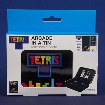 Gioco arcade Tetris in scatola di latta