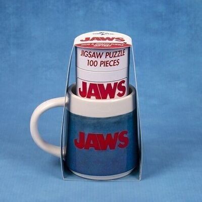 Juego de taza y rompecabezas JAWS