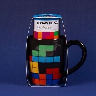 Juego de taza y rompecabezas Tetris