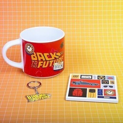 Juego de taza, posavasos y llavero Regreso al futuro