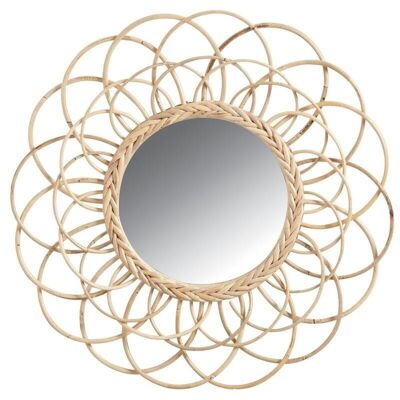 Rattan flower mirror-NMI1420V