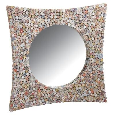 Curved square mirror in recycled paper-NMI1480V