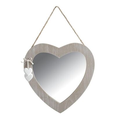 Miroir coeur en bois-NMI1540V