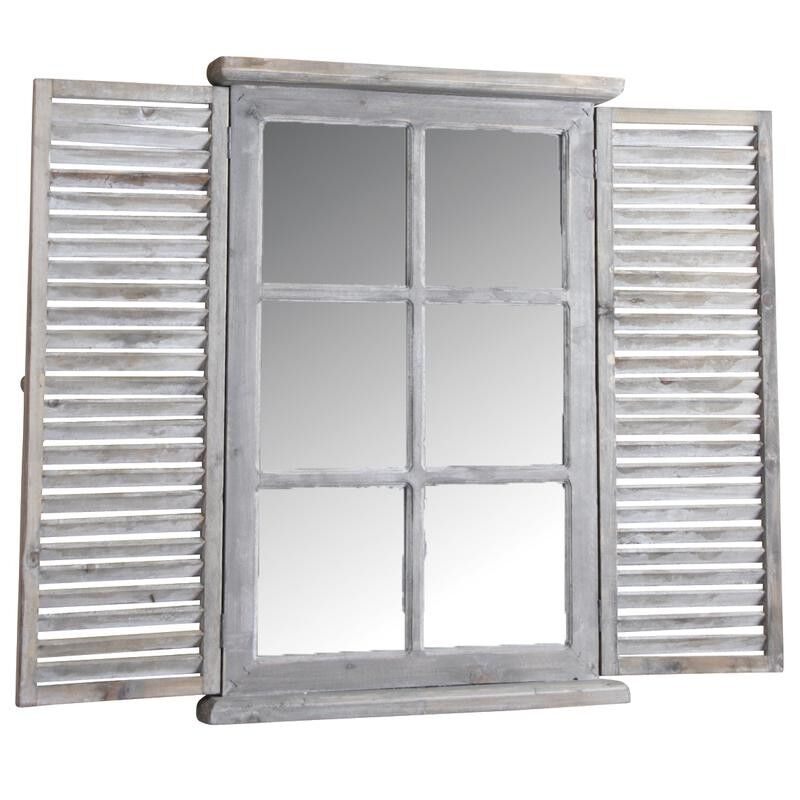 Finestra a specchio in legno tinto-NMI1590V